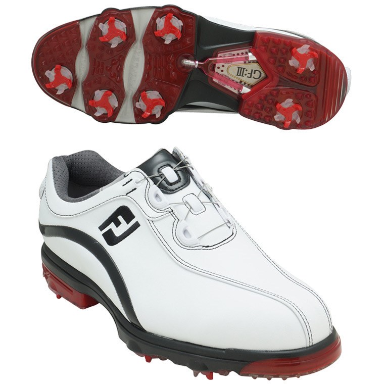 250cmカラーフットジョイ FootJoy ゴルフシューズ BOA ホワイト レッド