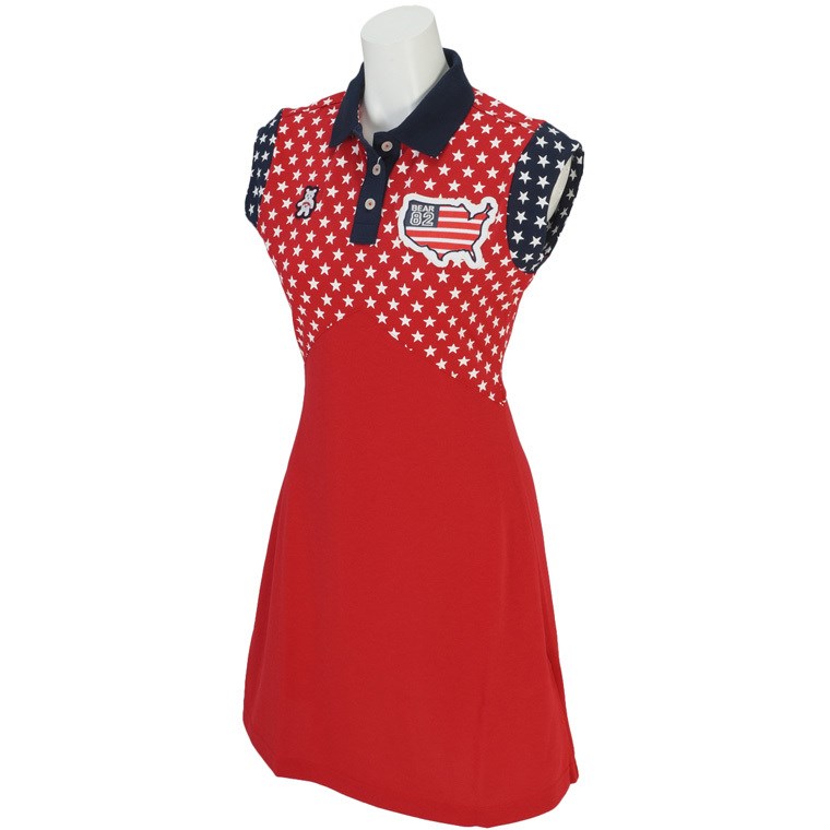 ベアスタープリント鹿の子ポロワンピース レディス キャロウェイゴルフ Callaway Golf 241 1132 通販 Gdoアウトレット