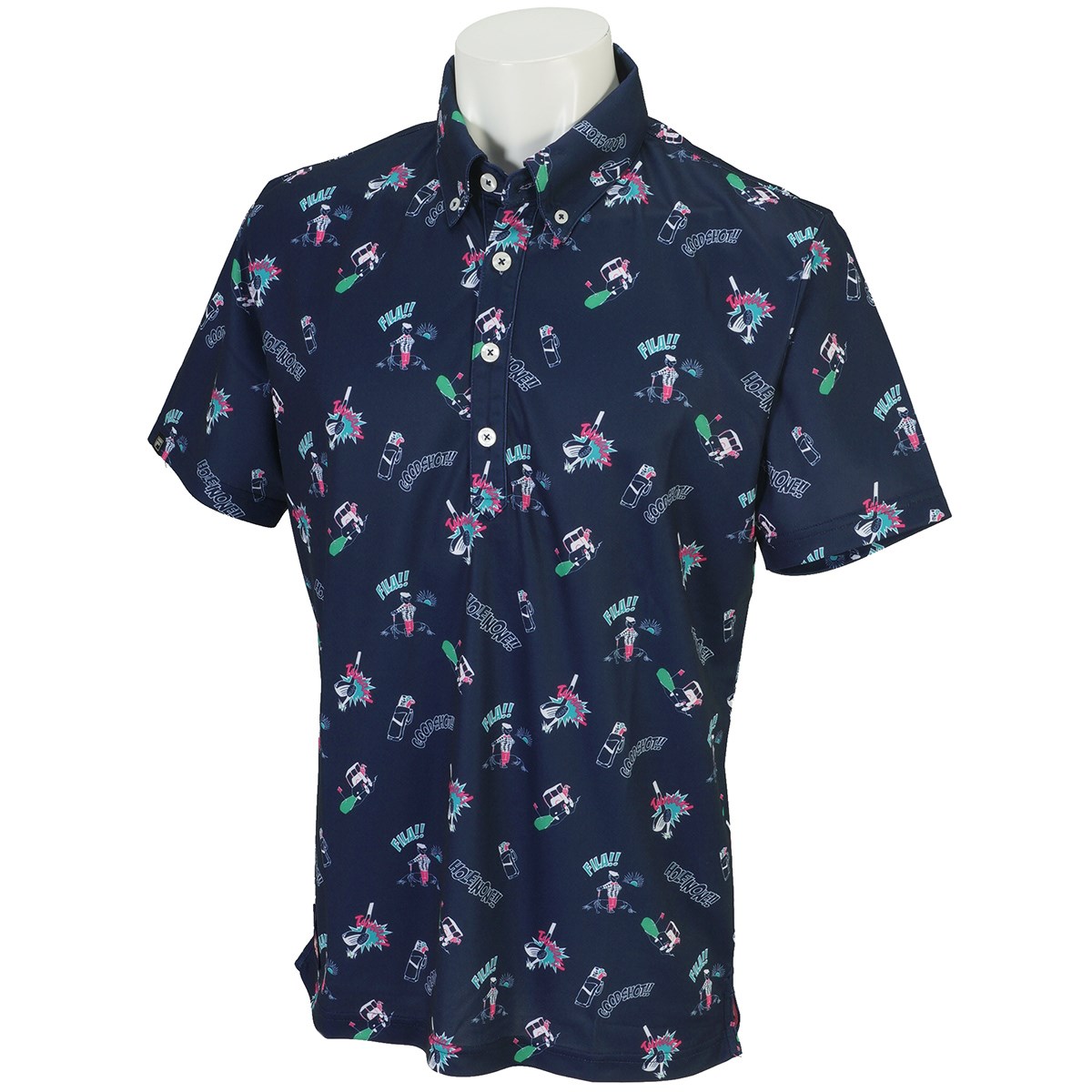 セール アウトレット イラスト柄半袖ボタンダウンシャツ 半袖シャツ ポロシャツ Fila フィラ の通販 Gdoゴルフショップ