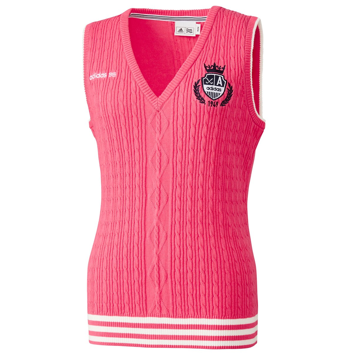 dショッピング |アディダス Adidas アーガイルニットベスト M ピンク 