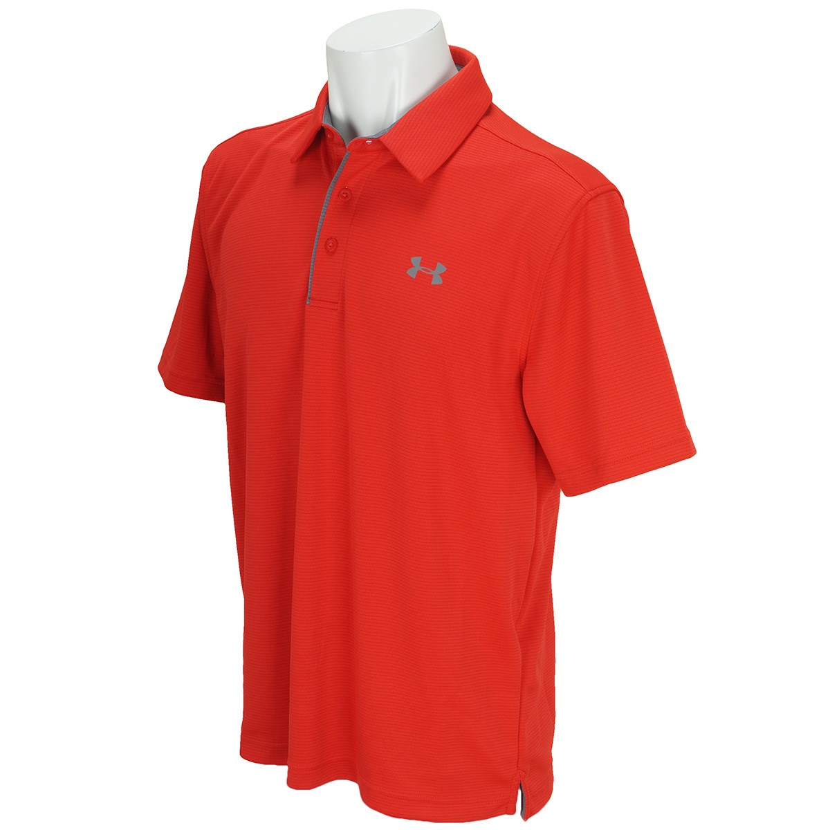 [定番モデル] アンダーアーマー UNDER ARMOUR UA TECH 半袖ポロシャツ RED／GRAPHITE／GRAPHITE メンズ ゴルフウェア