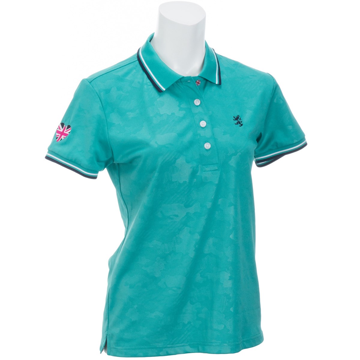  [アウトレット] [在庫限りのお買い得商品] アドミラル カモフラージュ エンボス 半袖ポロシャツ ゴルフウェア