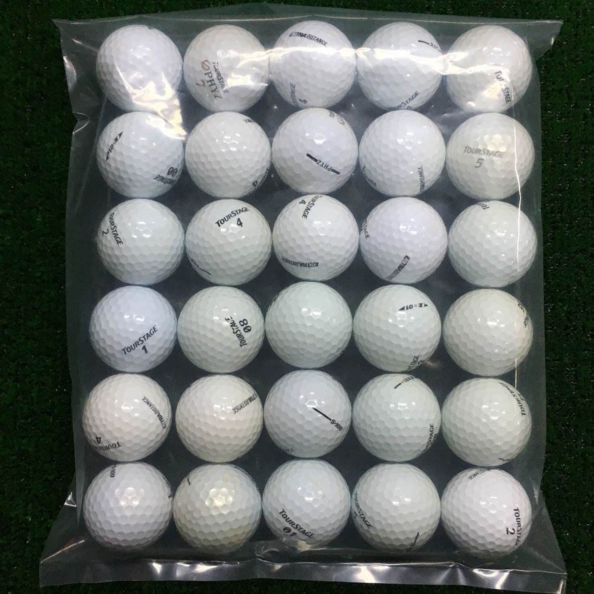 ロストボール TOURSTAGE混合 ボール 30個セット ゴルフの大画像