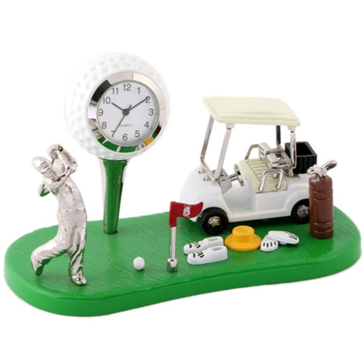 ミニチュアクロックコレクション ミニチュア置時計 ゴルファー ゴルフウェアの大画像