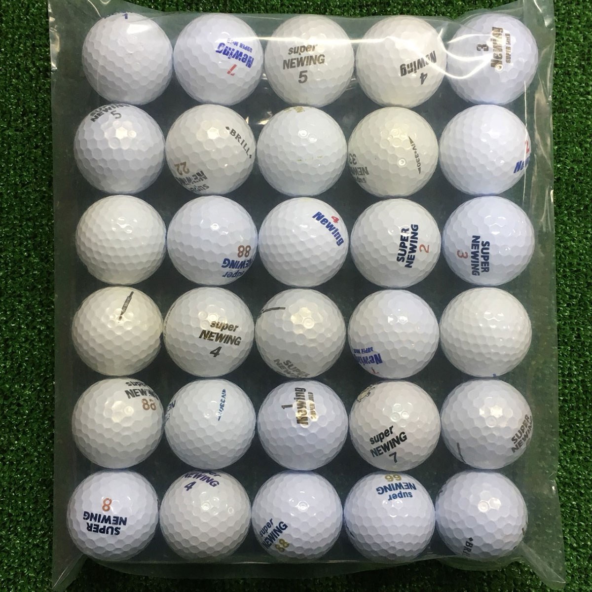 ロストボール NEWING系 各銘柄混合 ボール 30個セット ゴルフの大画像