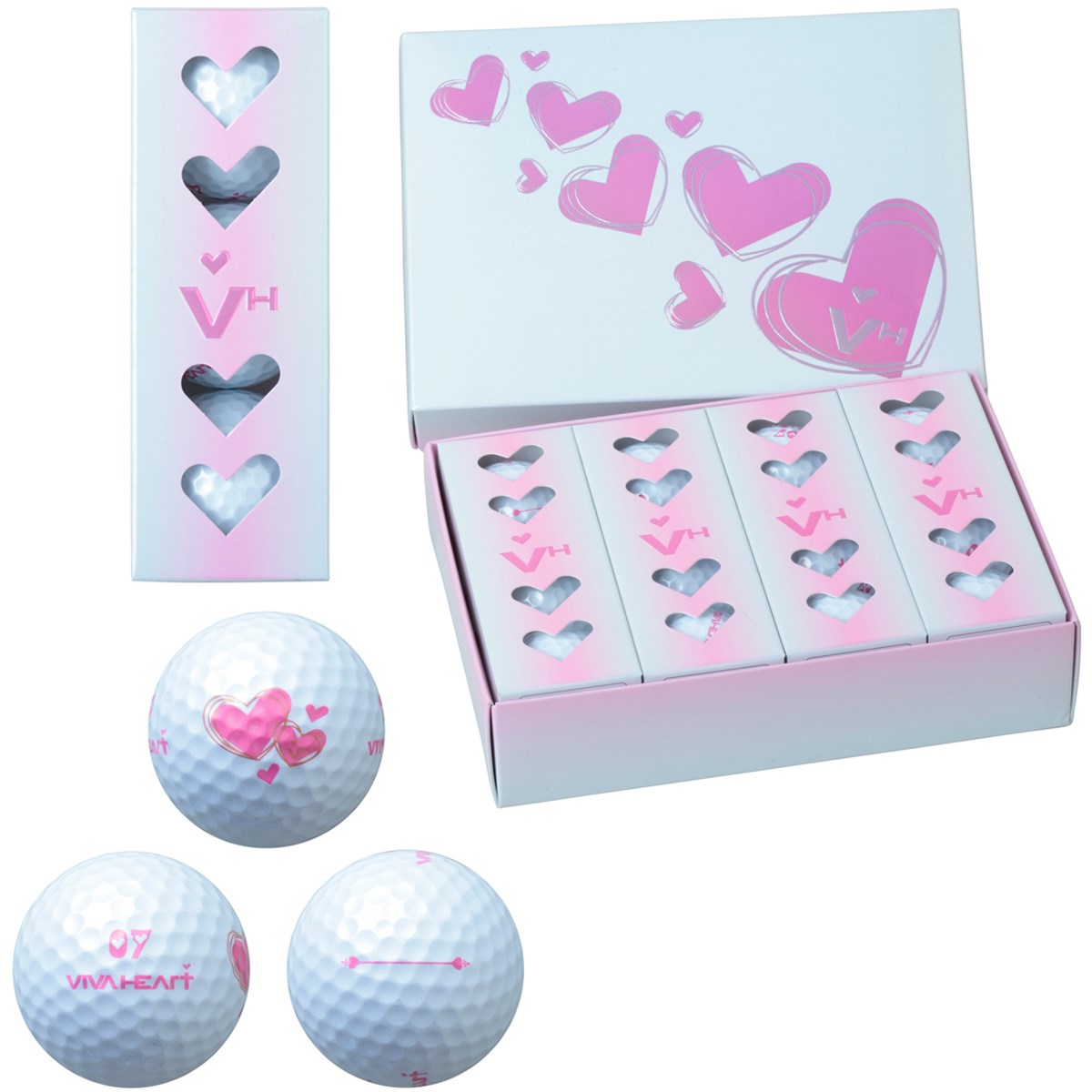 VHゴルフボール 5ダースセット レディス(ボール（新品）)|VIVA HEART 