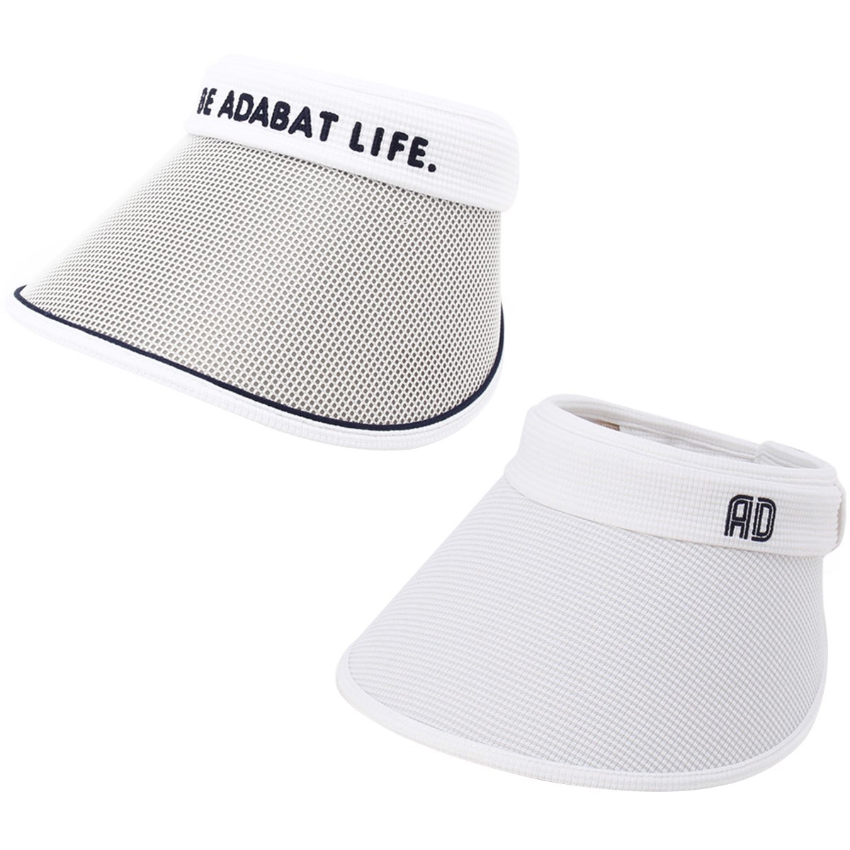  [2018年モデル] アダバット リバーシブル UV針抜きリップル サンバイザー ゴルフウェア 帽子