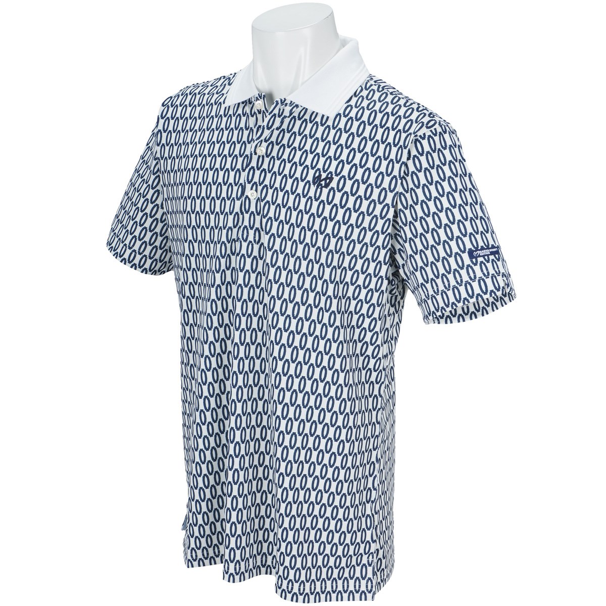  [値下げしました] マスターバニーエディション プレミアム TEX MINIR オーバルプリント 半袖ポロシャツ ゴルフウェア