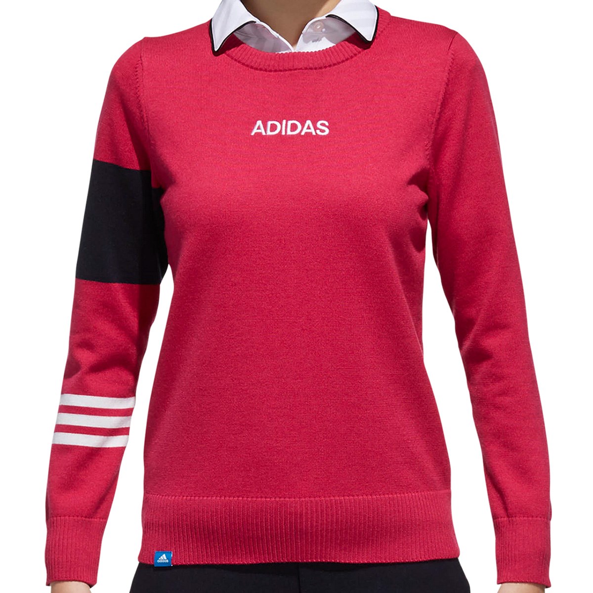 Adicross カラーブロック長袖 クルーネックセーター レディス アディダス Adidas Cct12 通販 Gdoゴルフショップ