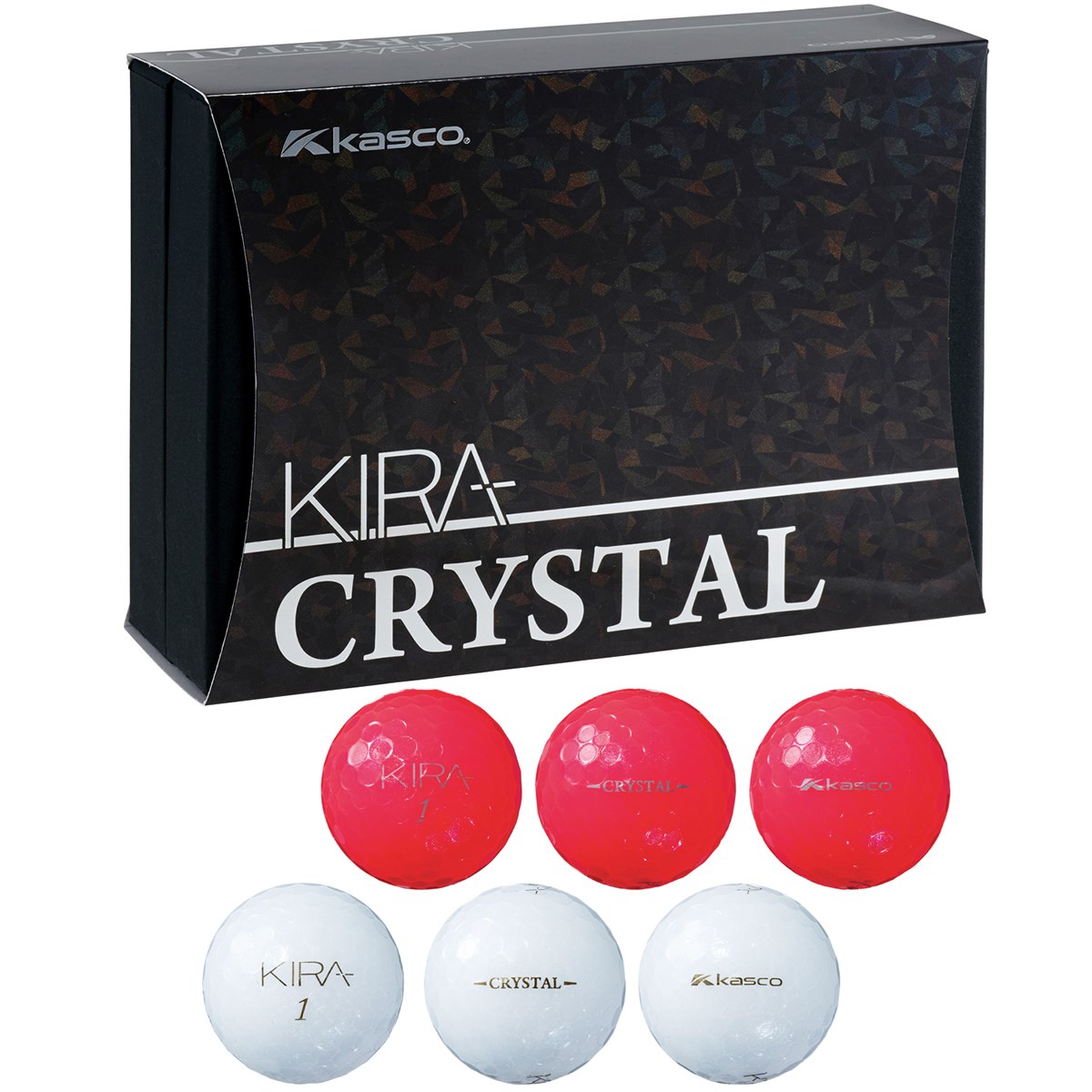 キャスコ KIRA CRYSTAL 紅白ギフト ボール 6個入り ゴルフの大画像