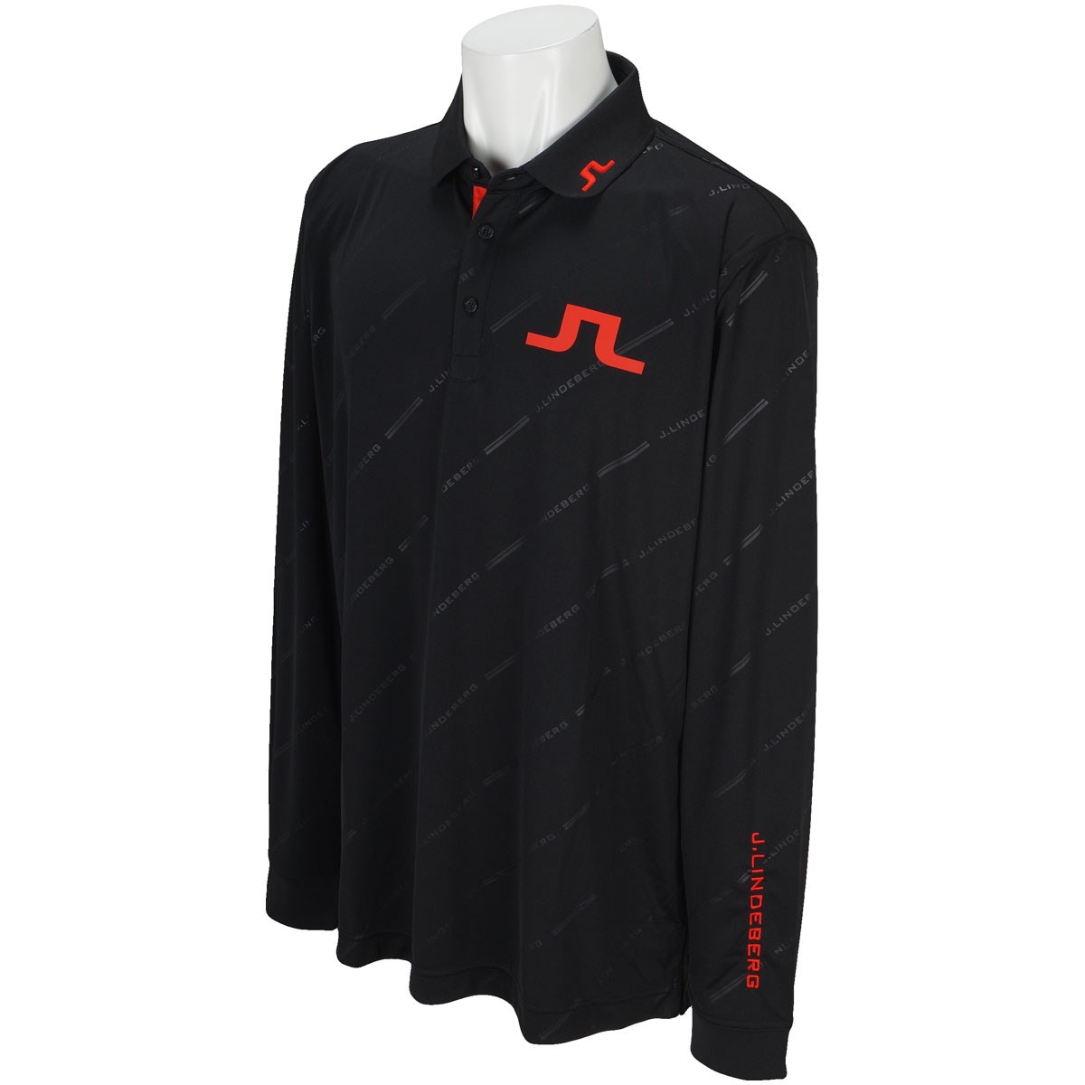 [GDO限定モデル] J.リンドバーグ TOUR TECH REG TX Jersey +(Tonal debossed graphic on) 長袖ポロシャツ ゴルフウェアの大画像