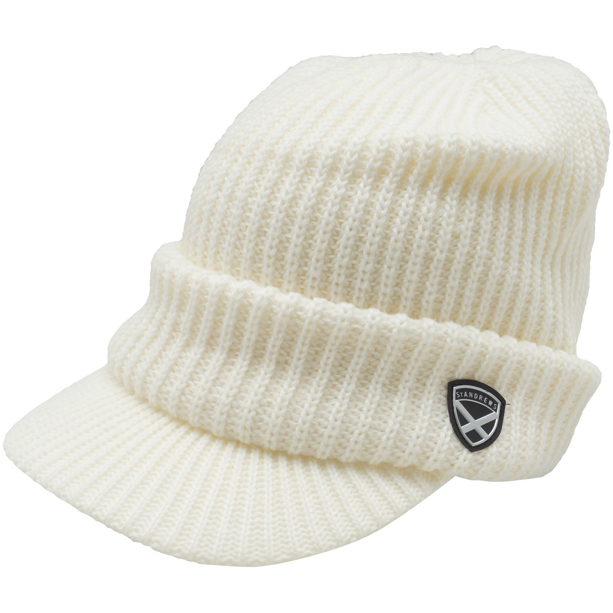 [30％OFF 2018年秋冬クリアランスセール] セント・アンドリュース WhiteLabel ツバ付きニットキャップ ゴルフウェア 帽子の大画像