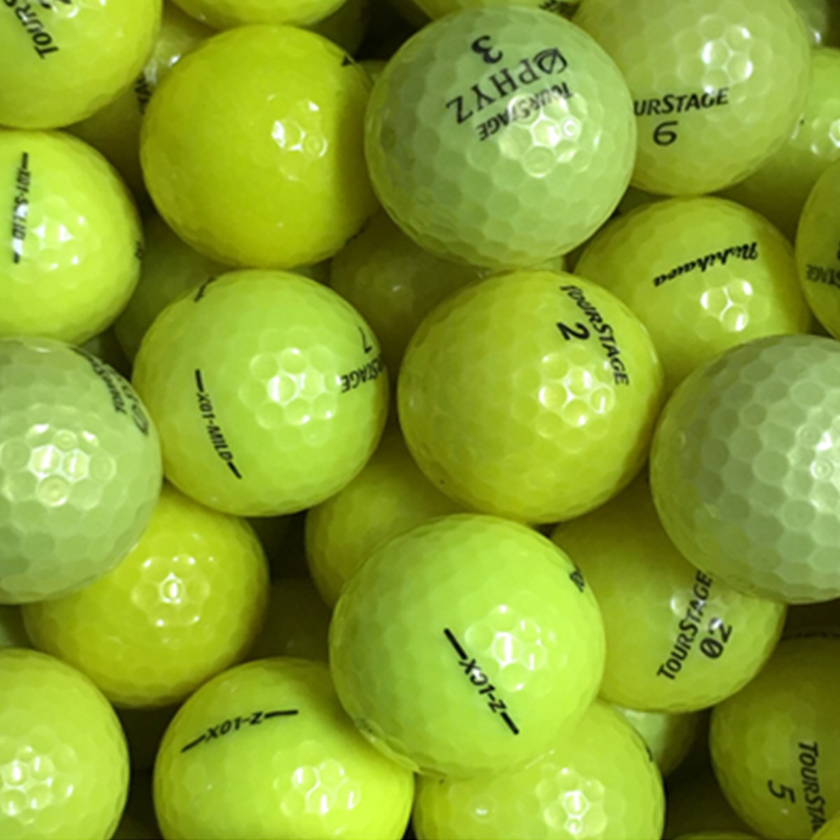 ロストボール ツアーステージ混合 Sランク イエロー系 20個セット ゴルフの大画像