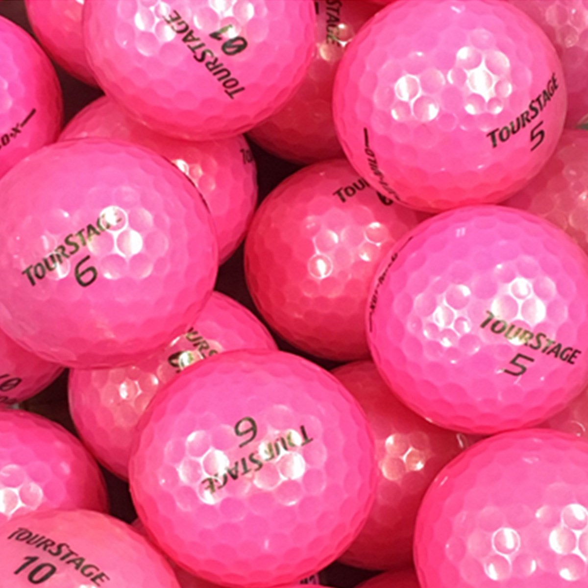 ロストボール ツアーステージ混合 Sランク ピンク系 20個セット ゴルフの大画像