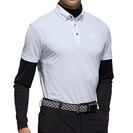 [2019年春夏モデル] アディダス PF スリーストライプス レイヤード半袖ボタンダウンポロシャツ ゴルフウェア画像