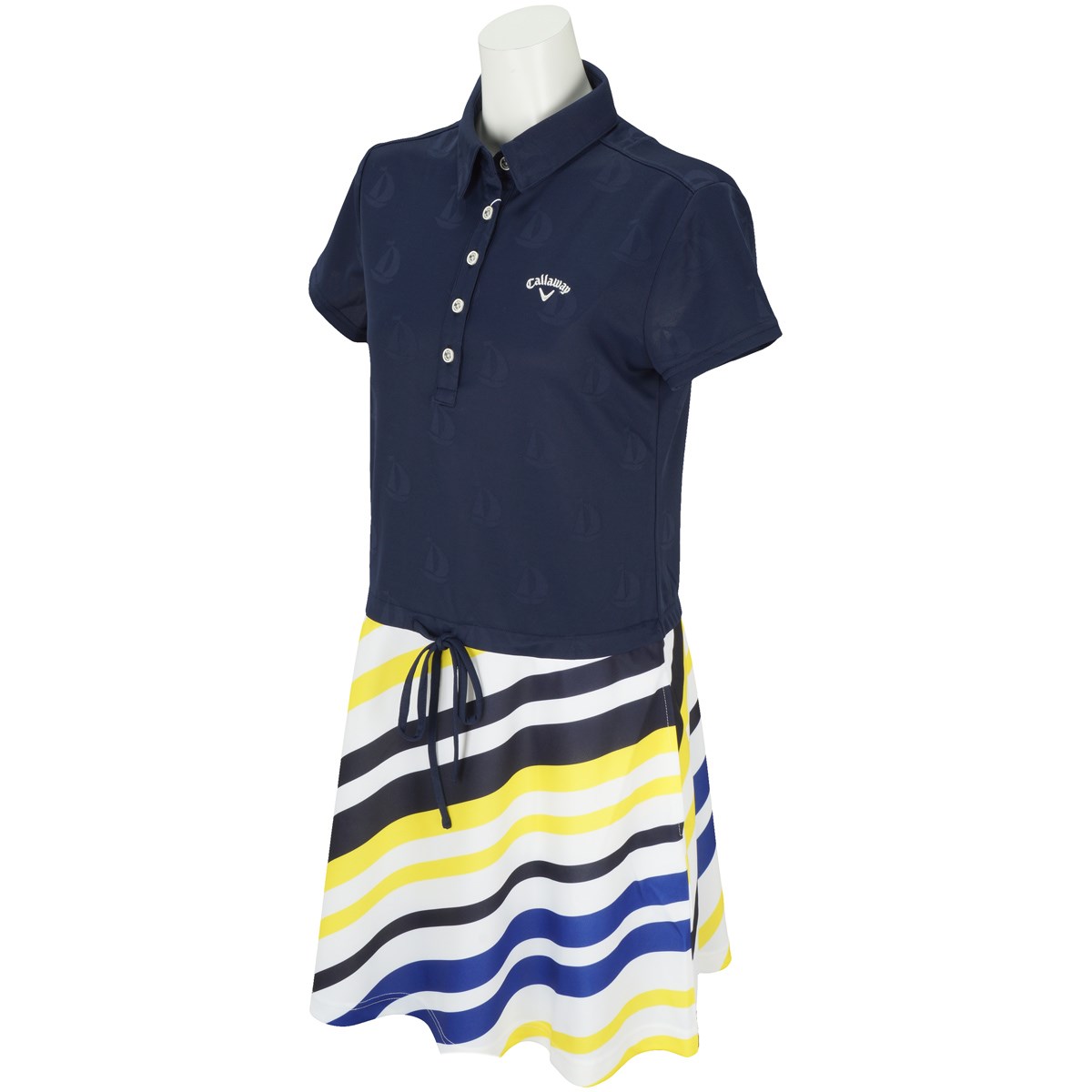 Dショッピング キャロウェイゴルフ Callaway Golf ヨット柄 バイヤスストライプシャツワンピース M ネイビー 1 レディス カテゴリ ワンピースの販売できる商品 Gdoゴルフショップ ドコモの通販サイト