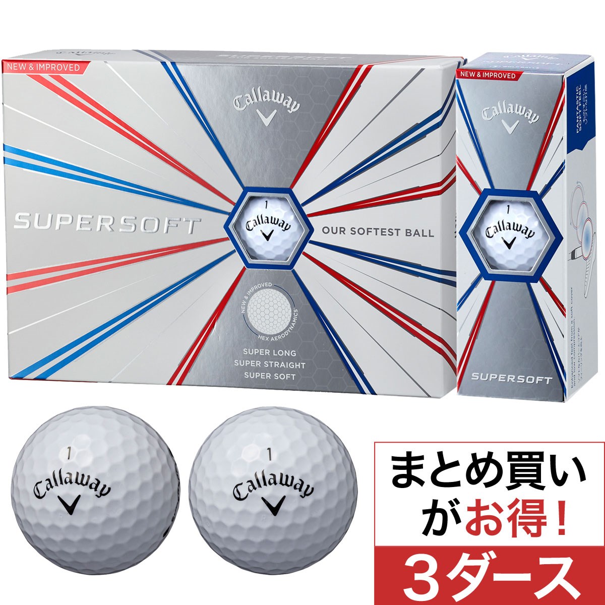 キャロウェイゴルフ(Callaway Golf) SUPERSOFT 19 ボール 3ダースセット 