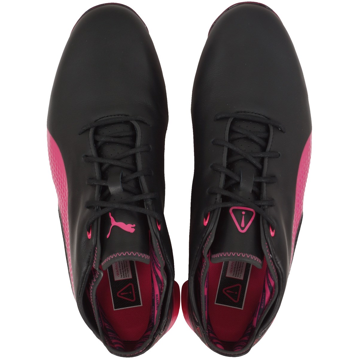 Puma ゴルフシューズ 黒/ピンク 新品 プーマ ゴルフシューズ 本革 27㎝ ゴルフ スパイク 黒 ピンク