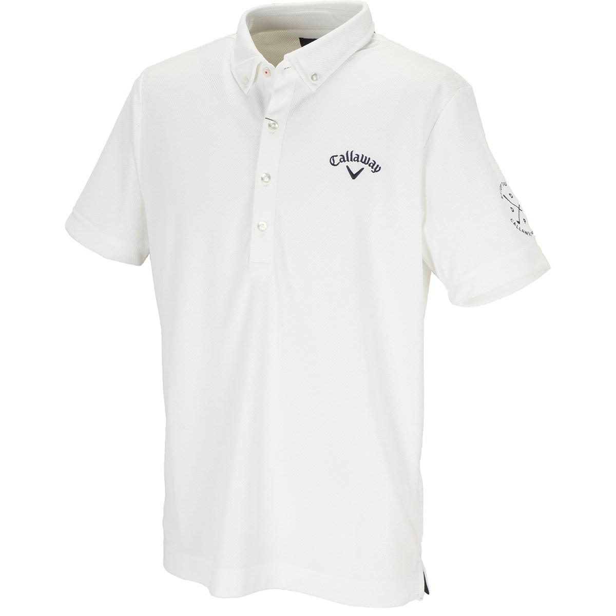 キャロウェイゴルフ(Callaway Golf) アロマダイヤ 鹿の子共襟ボタンダウン半袖ポロシャツ 