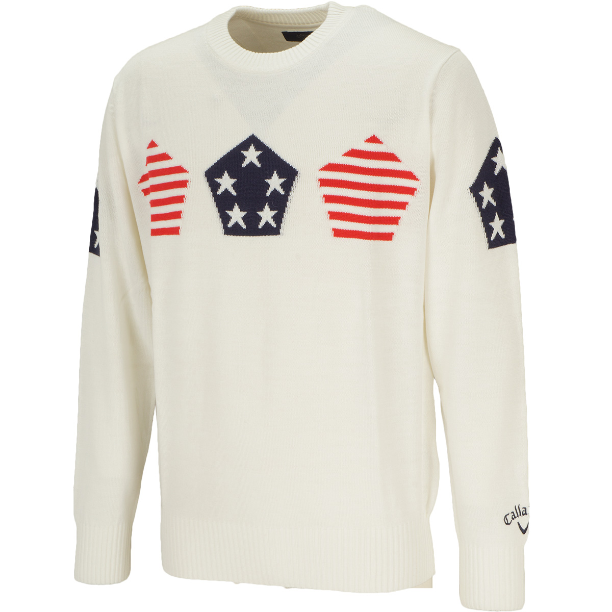  アメリカ柄クルーネックセーター 