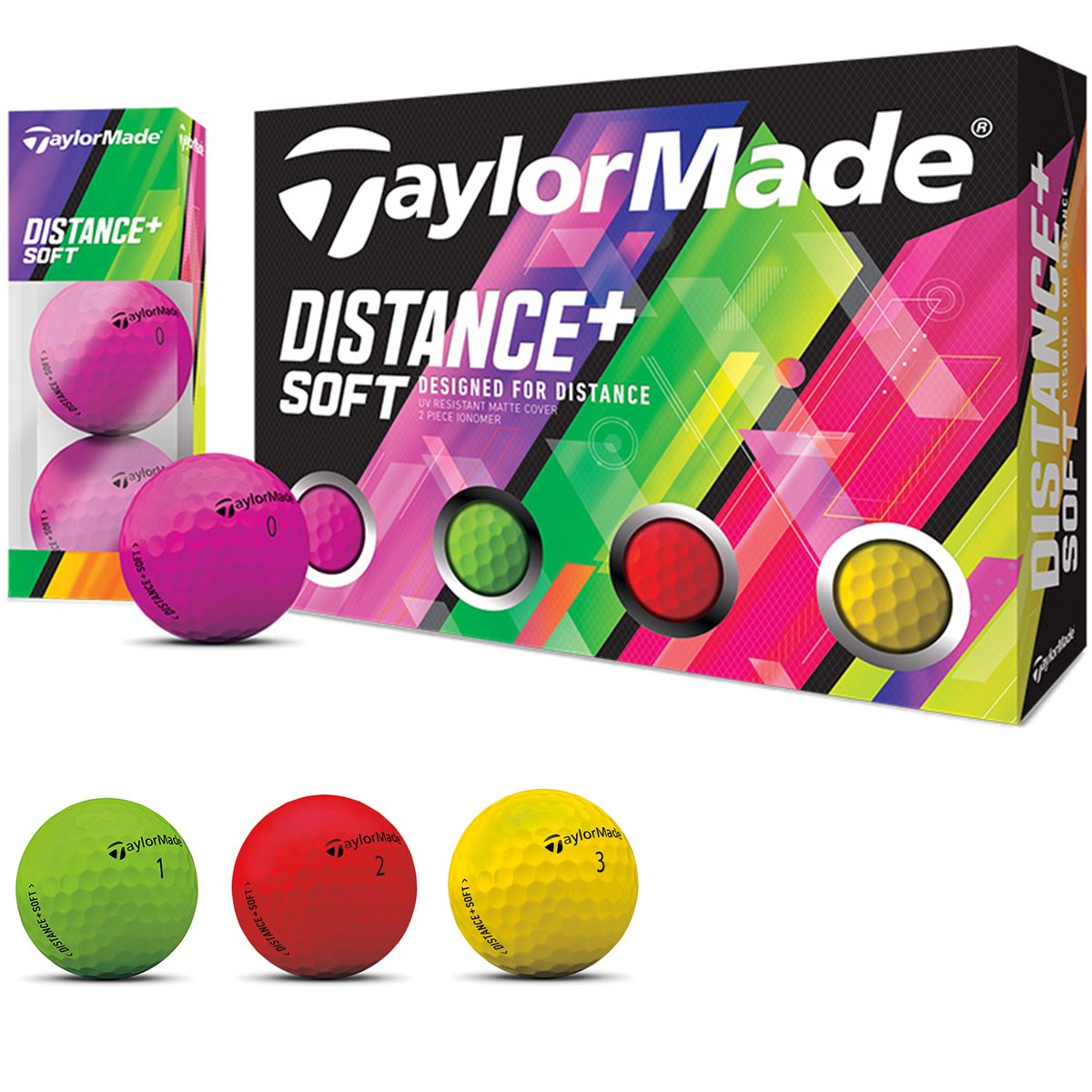 Dショッピング テーラーメイド Distance Distance ソフト マルチカラーボール 1ダース 12個入り マルチ カテゴリ ゴルフボールの販売できる商品 Gdoゴルフショップ ドコモの通販サイト