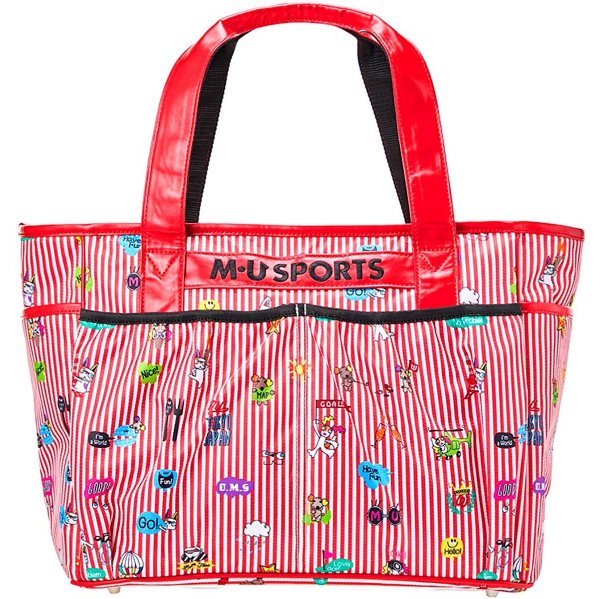 dショッピング |MUスポーツ M.U SPORTS ヒッコリー柄 ボストンバッグ 