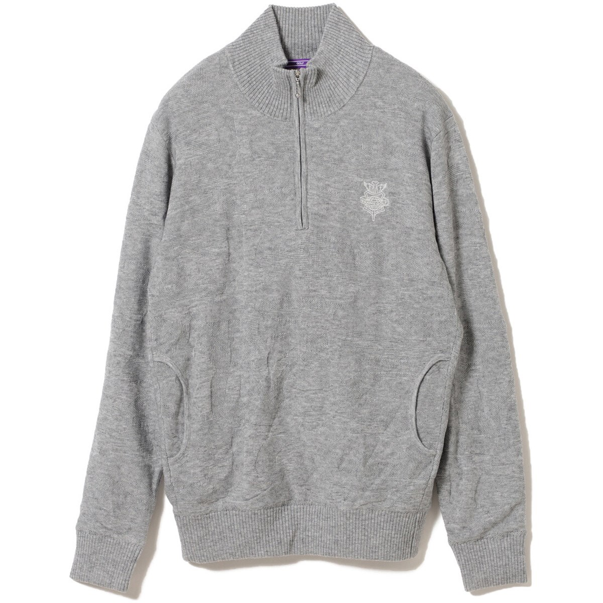 ビームスゴルフ BEAMS GOLF PURPLE LABEL ハーフジップ 迷彩 プルオーバー セーター 