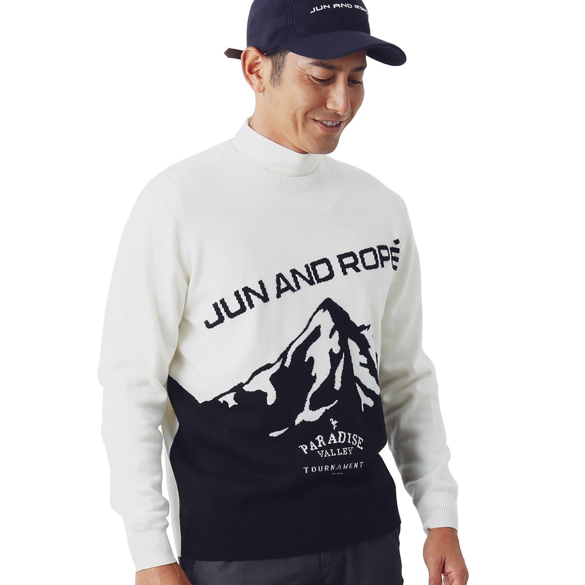 dショッピング |ジュン アンド ロペ JUN & ROPE マウンテン柄ジャガードプルオーバー L ホワイト 10 | カテゴリ：セーター
