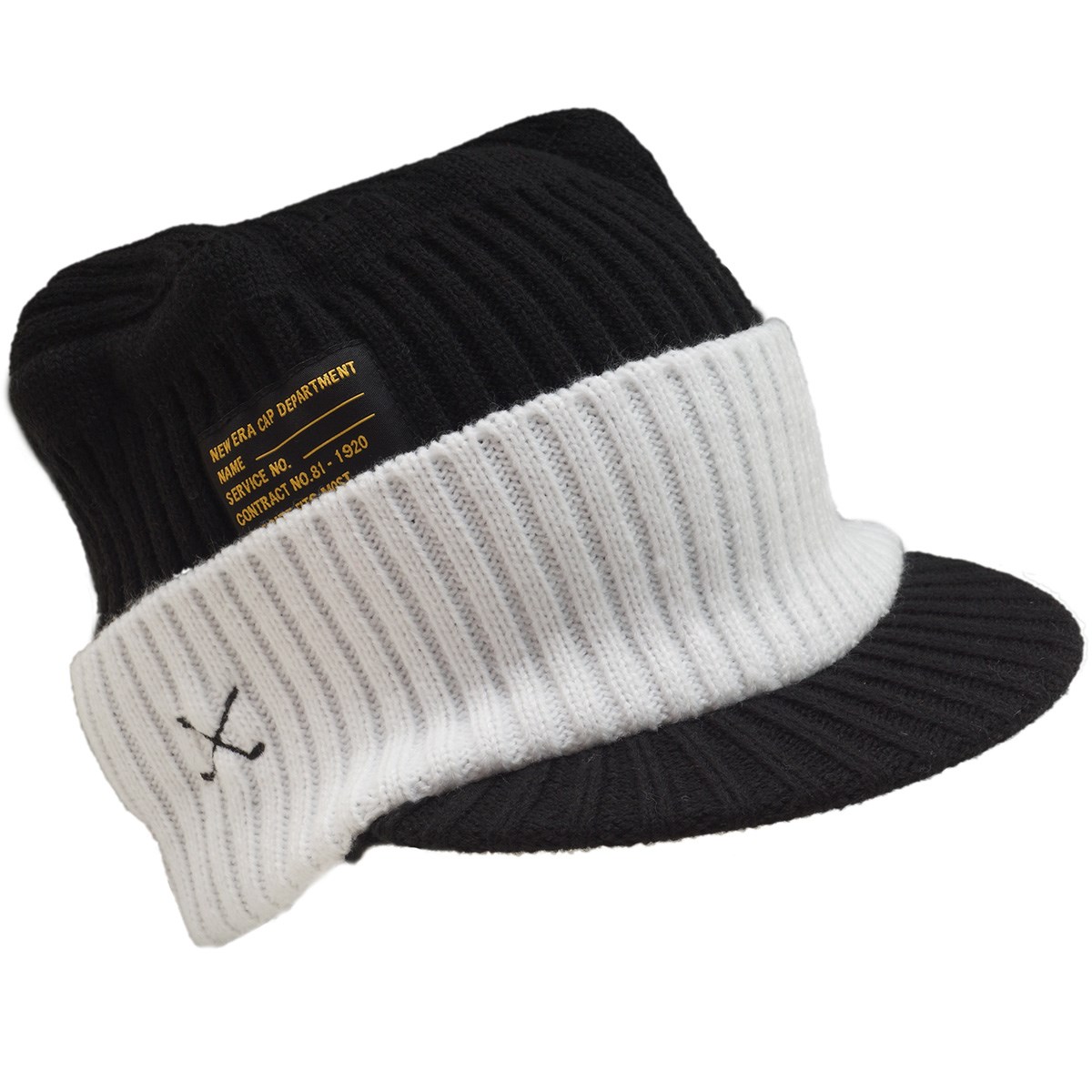 dショッピング |ニューエラ ゴルフライン GOLF NECDPT ニットサンバイザー フリー ブラック／ホワイト | カテゴリ：帽子