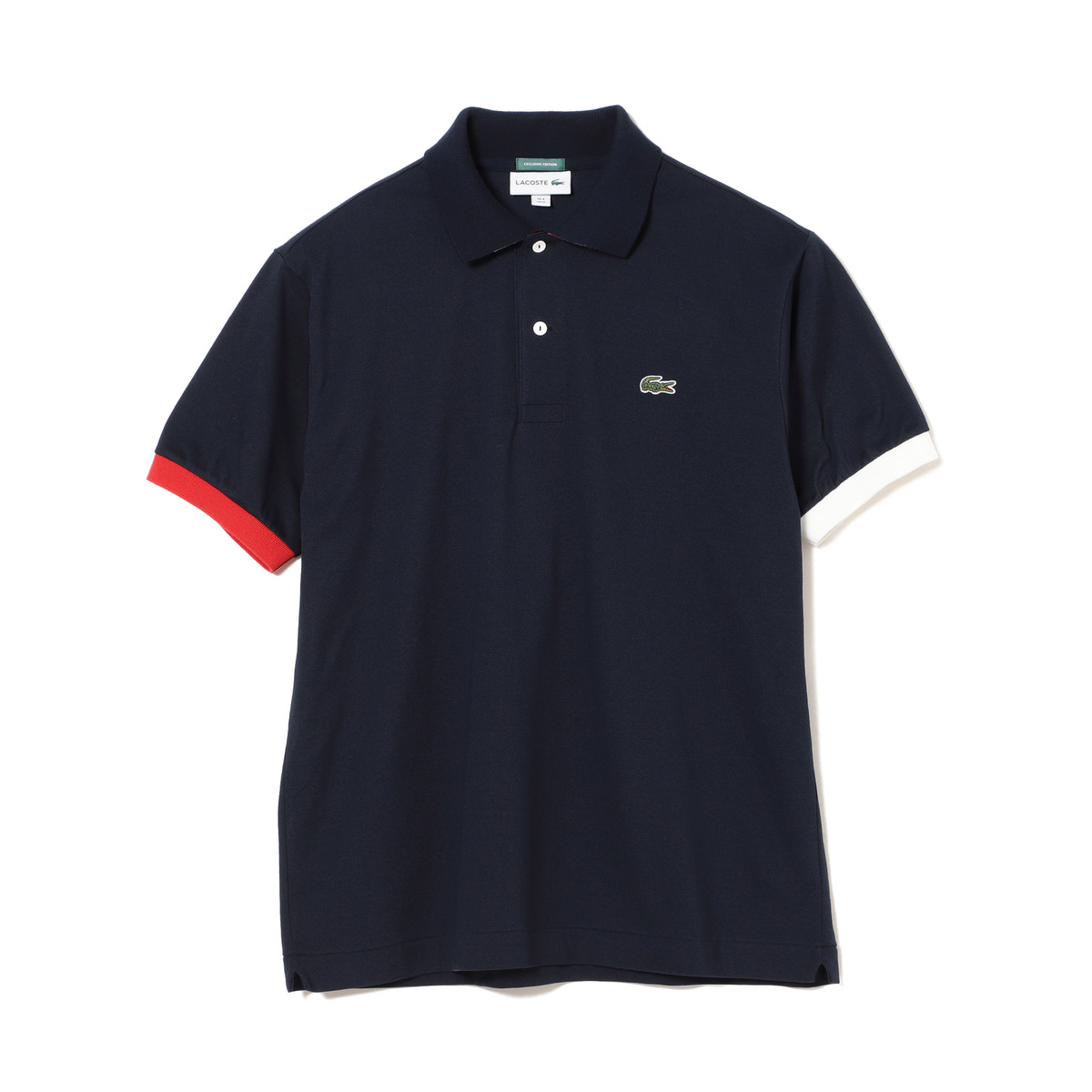  LACOSTE×BEAMS GOLF 別注 エリTRICO ポロシャツ 
