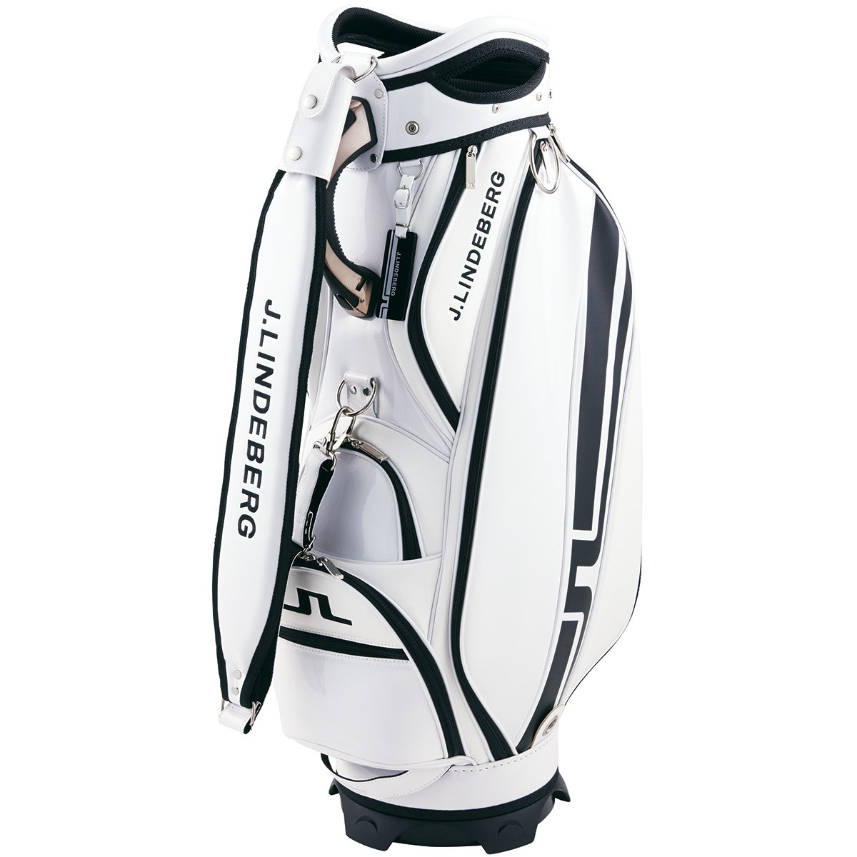 J.LINDEBERG ゴルフキャディバッグ ホワイト・グレー J.LINDEBERG ゴルフキャディバッグ ホワイト・グレー J