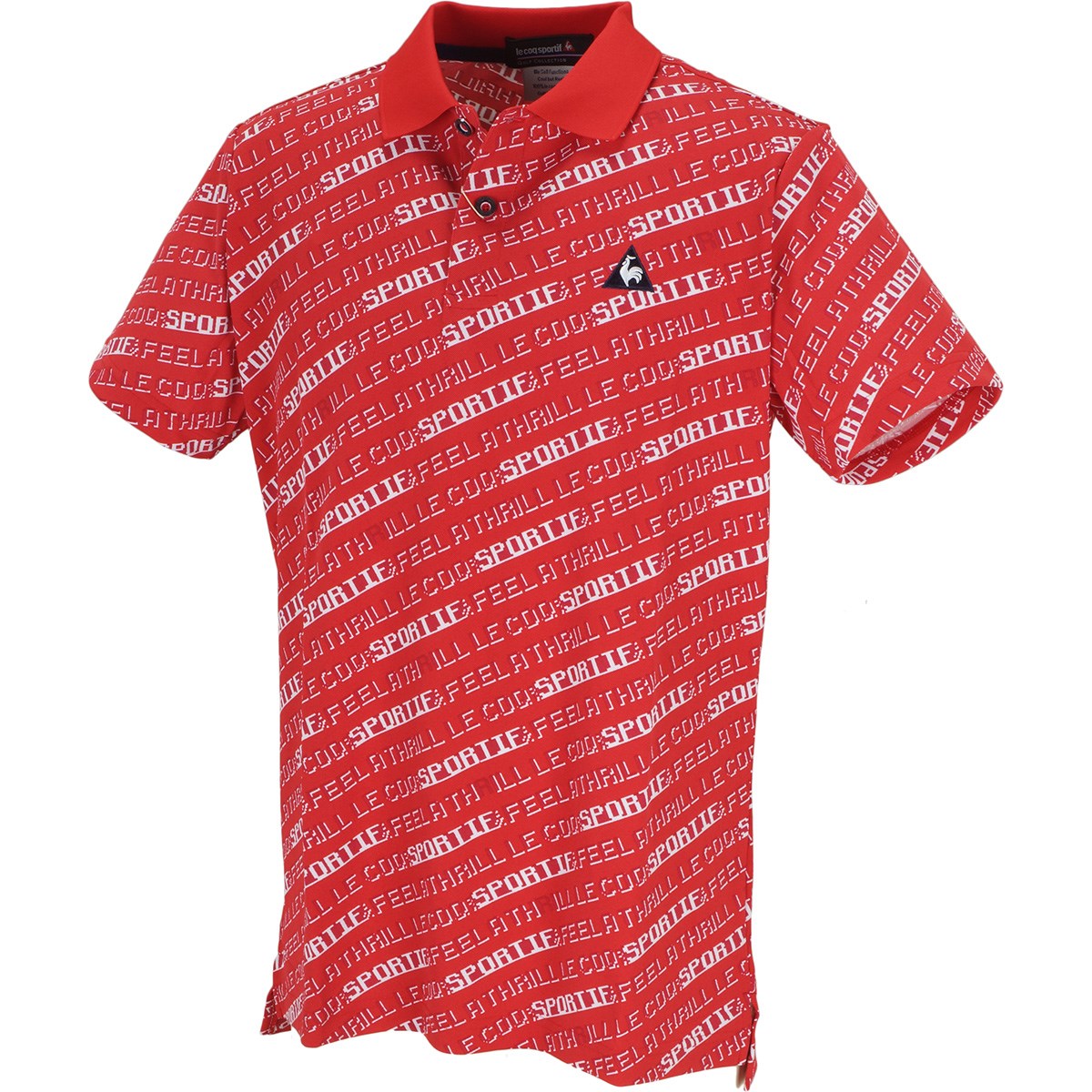 ルコックゴルフ 8bitロゴプリント 半袖ポロシャツ 