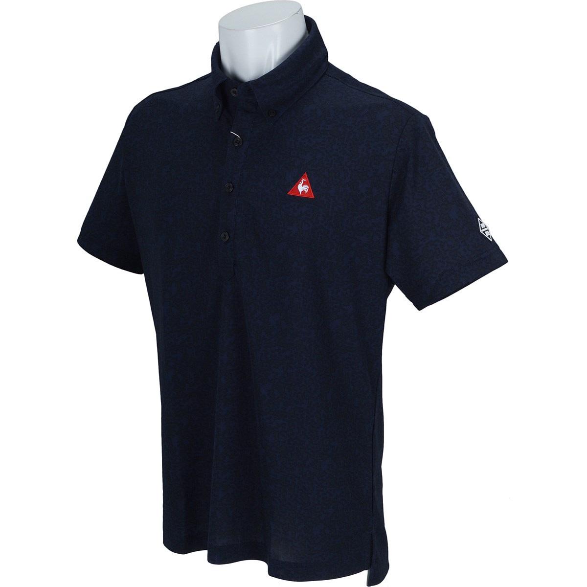 ルコックゴルフ 8Bitカモフラージュプリント 半袖ポロシャツ 