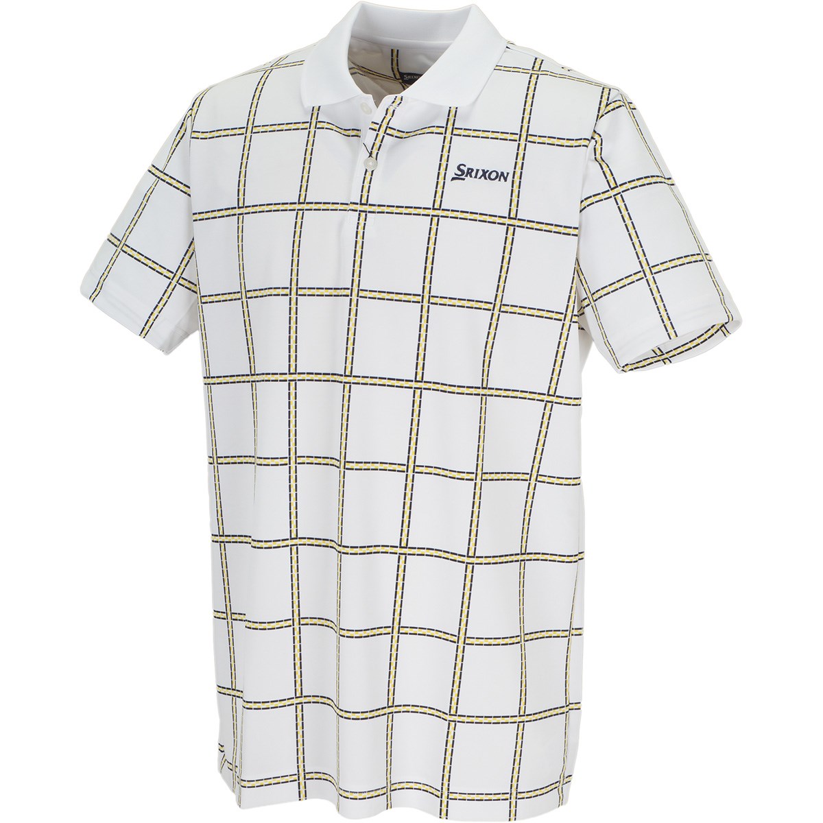 スリクソンゴルフ COOLISTクロスストライププリント半袖ポロシャツ 