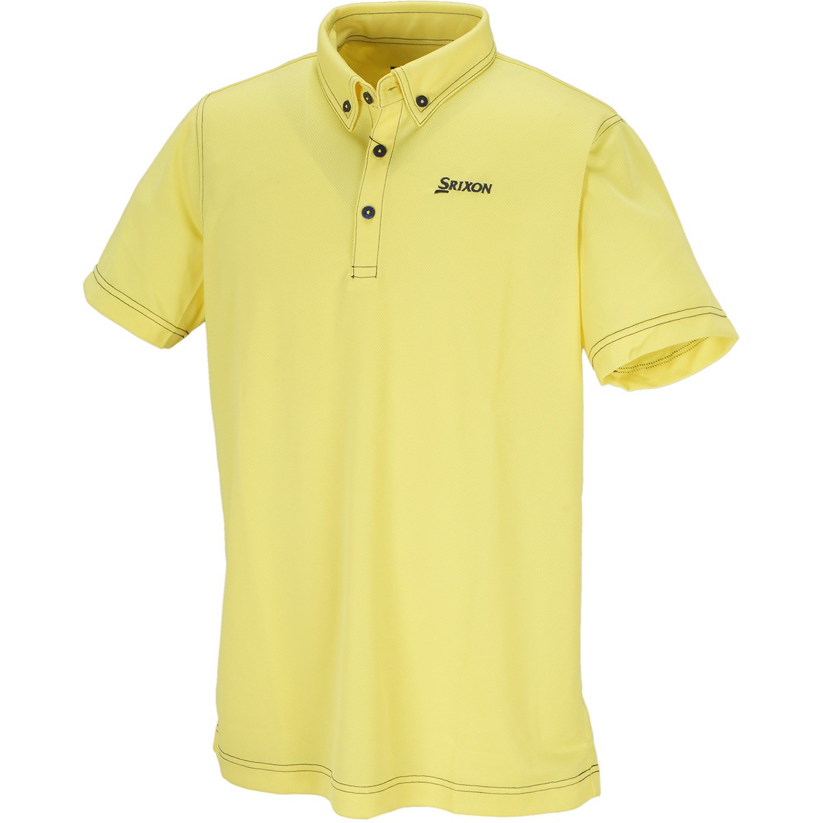 スリクソンゴルフ 配色ステッチボタンダウン半袖ポロシャツ 
