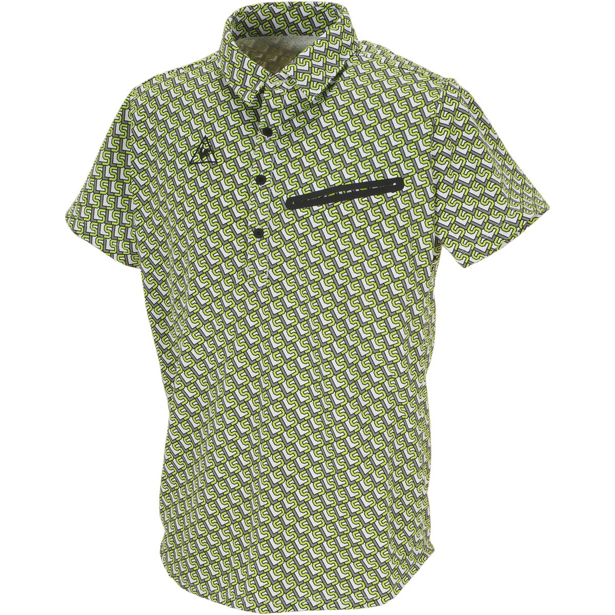 ルコックゴルフ ボックスロゴプリント半袖ポロシャツ 