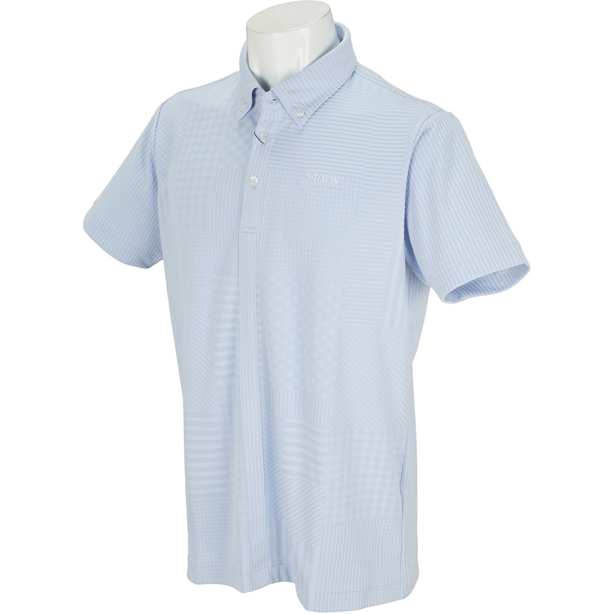 スリクソンゴルフ パッチワークジャカード半袖ポロシャツ 