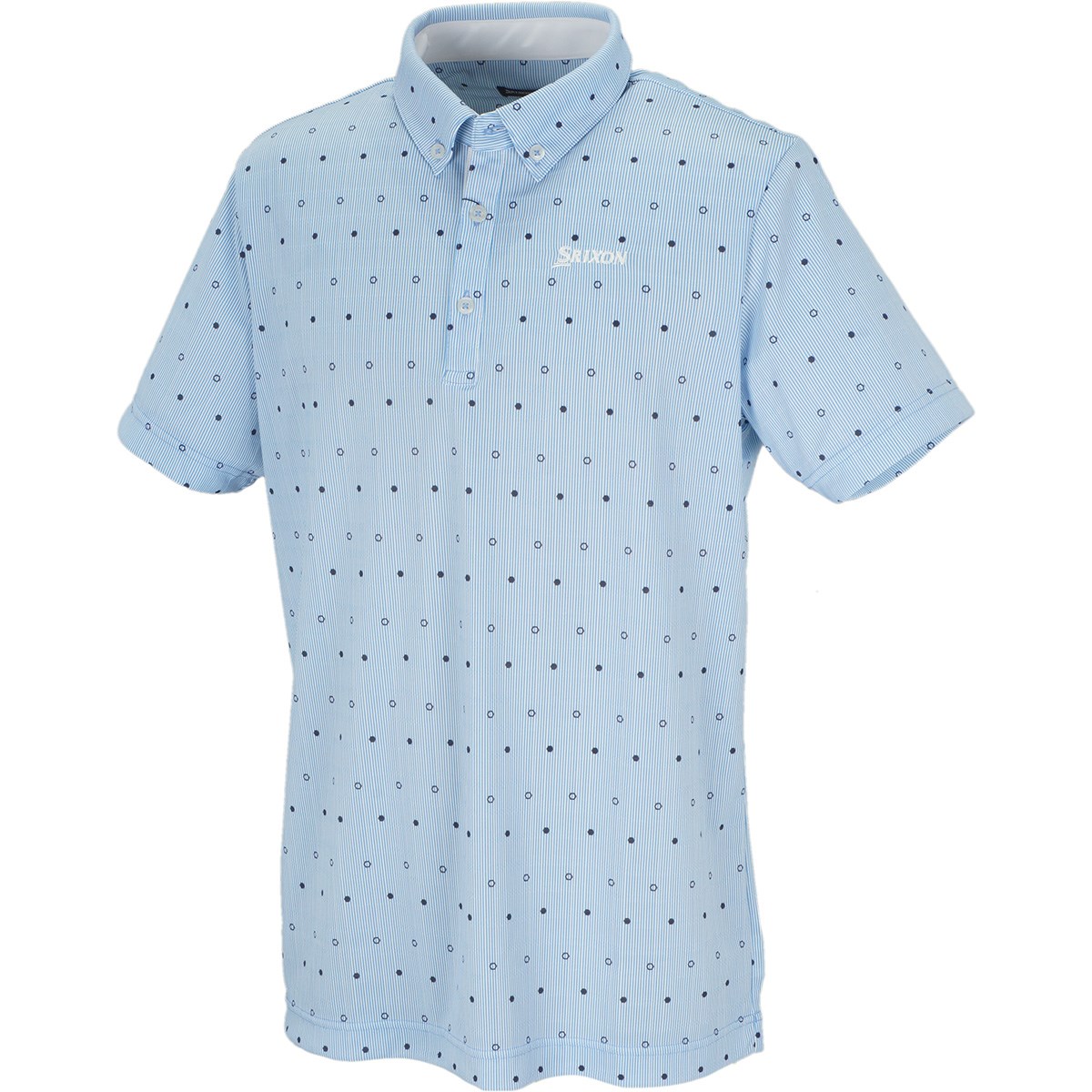 スリクソンゴルフ スムースメッシュプリント半袖ポロシャツ 