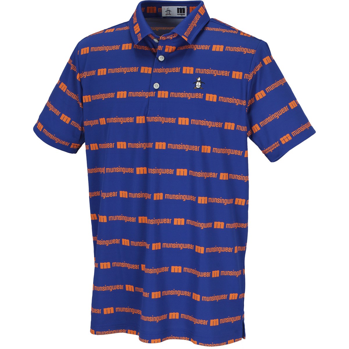 dショッピング |マンシングウェア Munsingwear ENVOY COOLISTロゴボーダー半袖ポロシャツ M ブルー 00