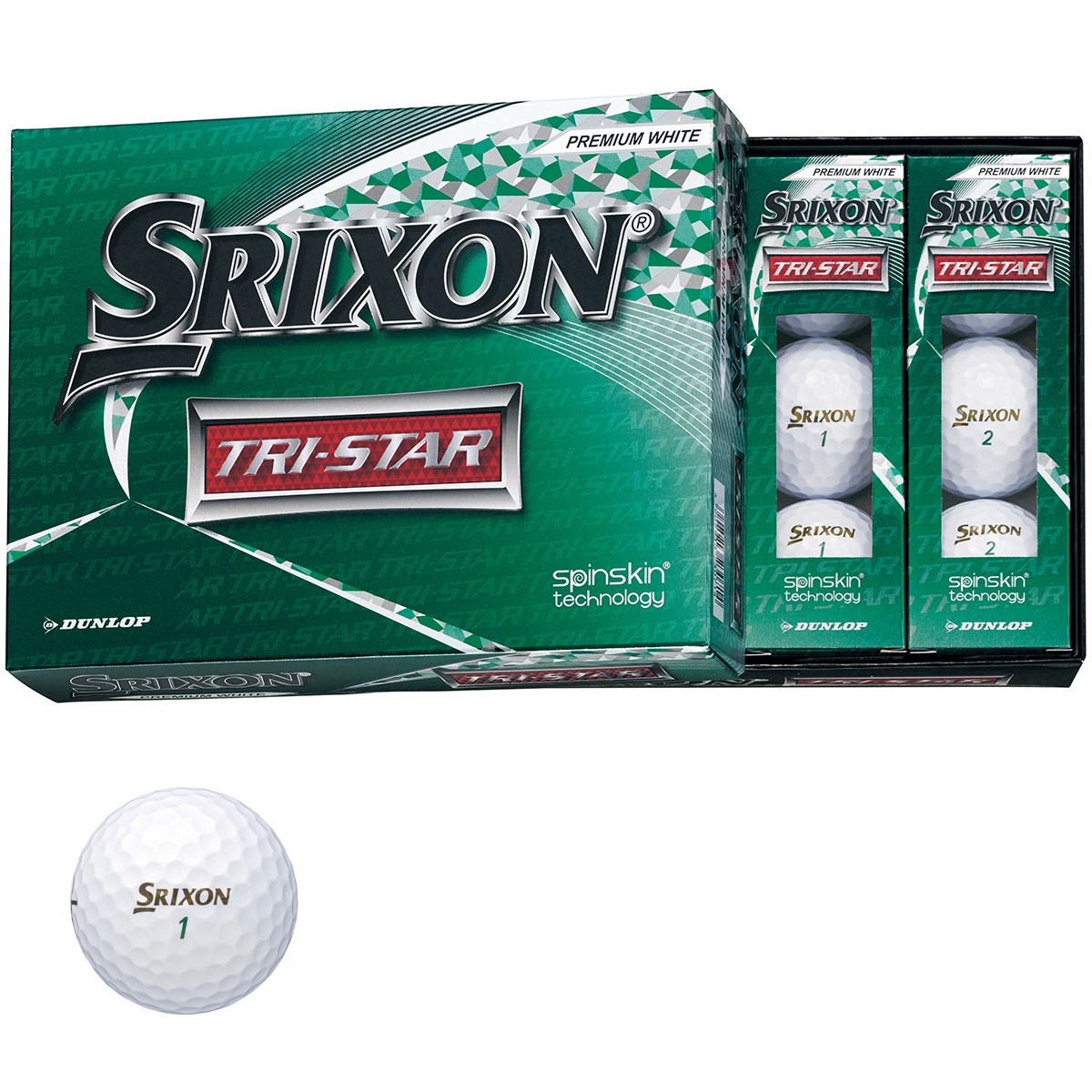 ダンロップ SRIXON スリクソン TRI-STAR 3 ボール 1ダース(12個入り) プレミアムホワイト
