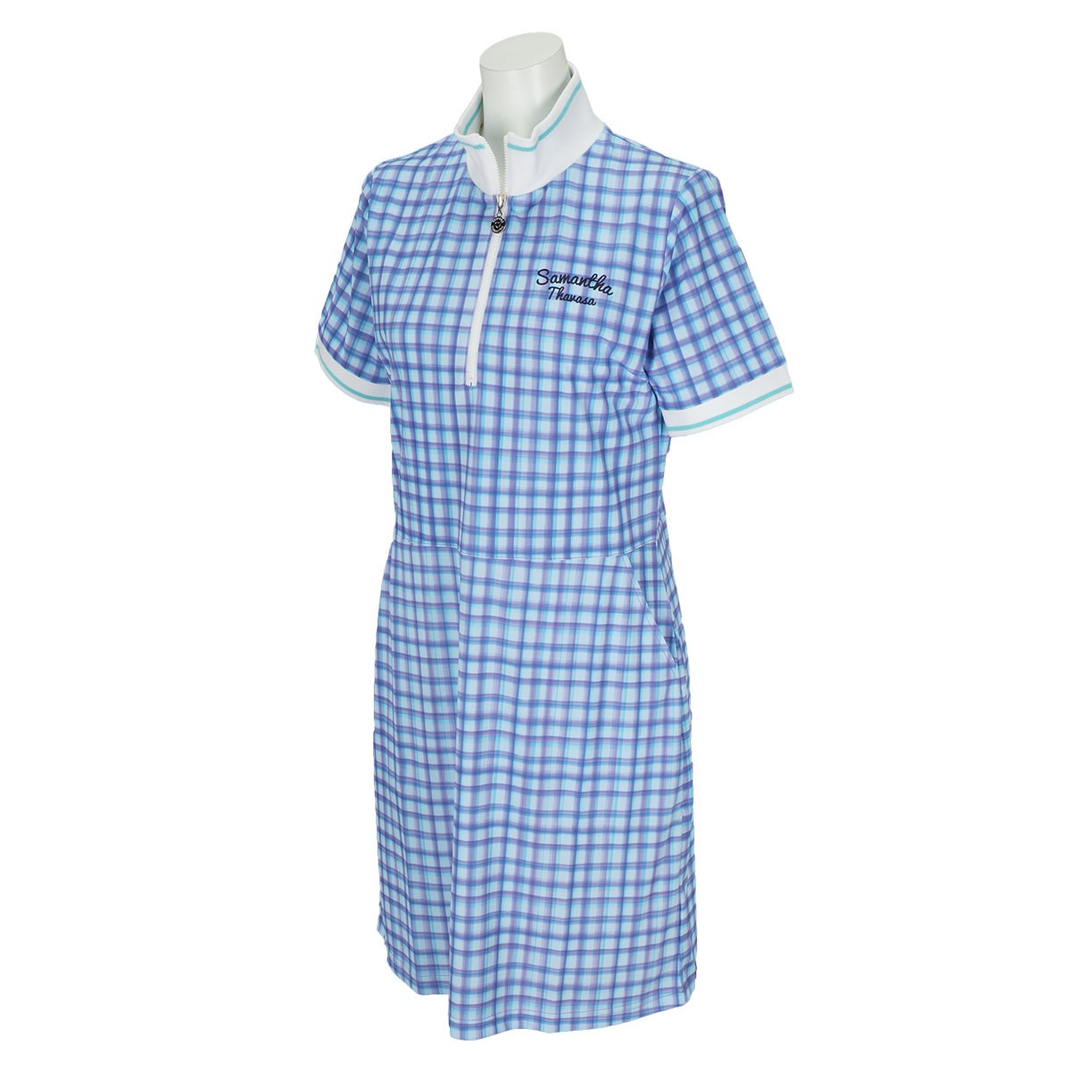 Dショッピング サマンサタバサ Samantha Thavasa Under25 No 7 水彩ギンガムポロワンピース 01 ライトブルー レディス カテゴリ ワンピースの販売できる商品 Gdoゴルフショップ ドコモの通販サイト