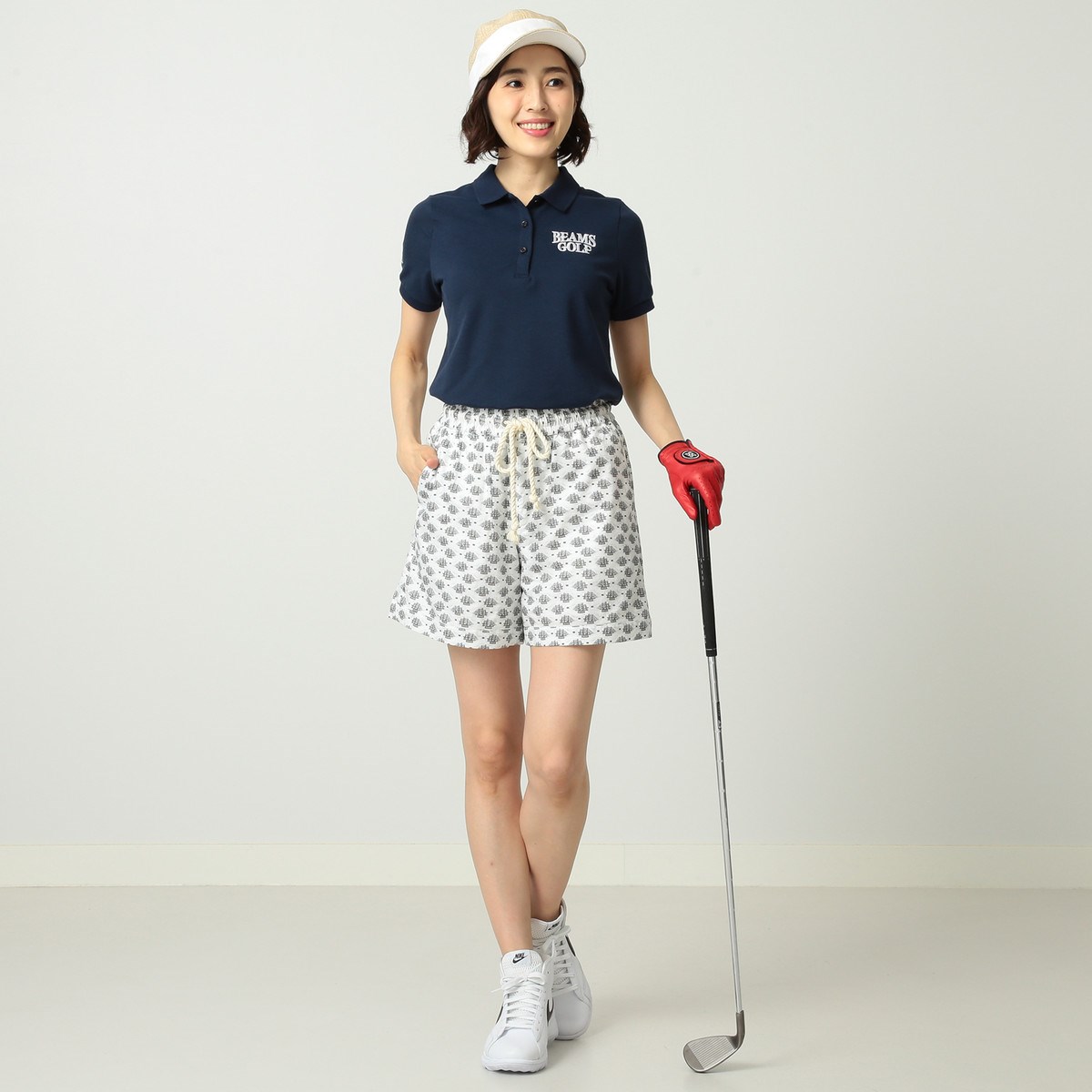 ショートパンツ beams golf 2枚 リバティ