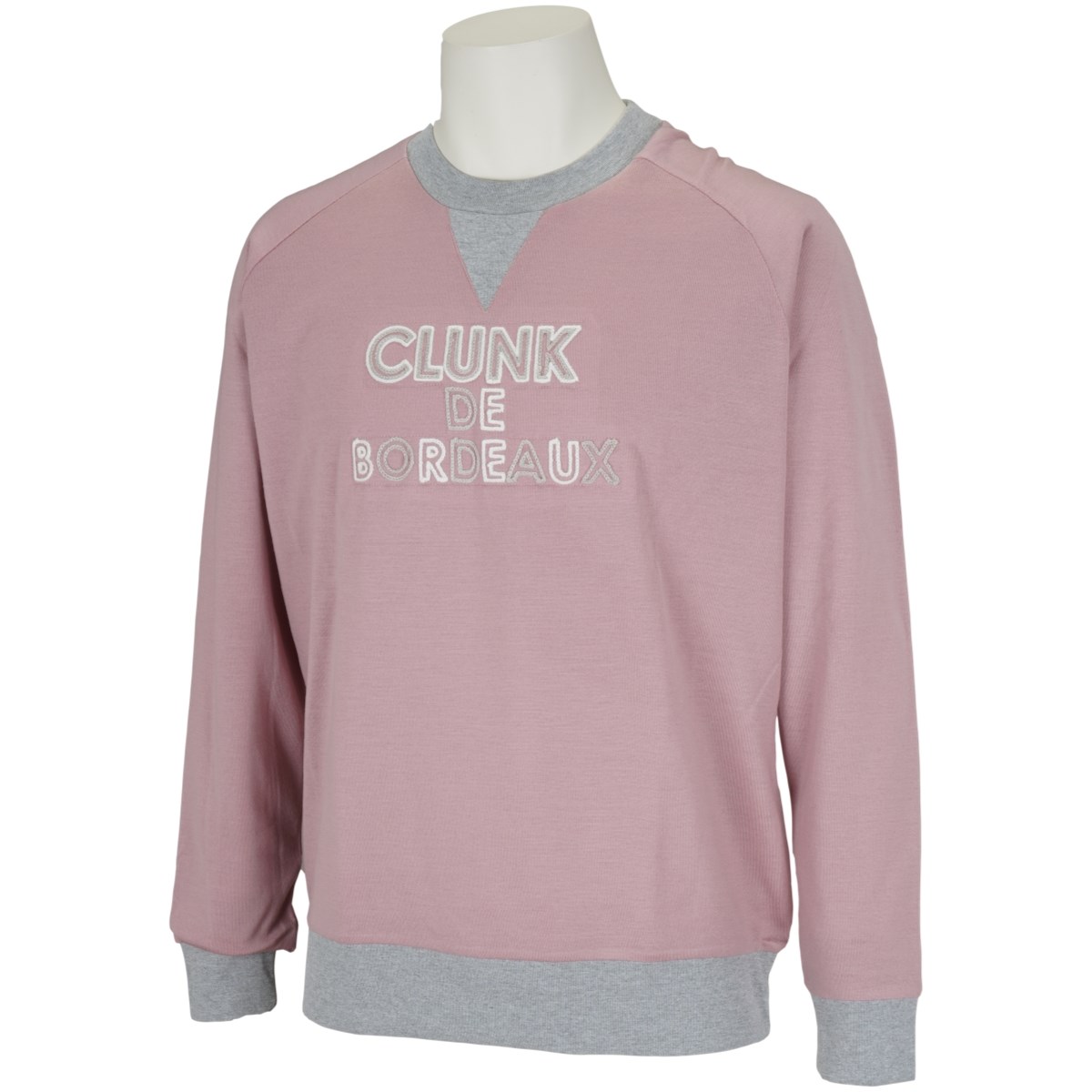 クランク(Clunk) 刺繍ウールニット長袖ポロシャツ 