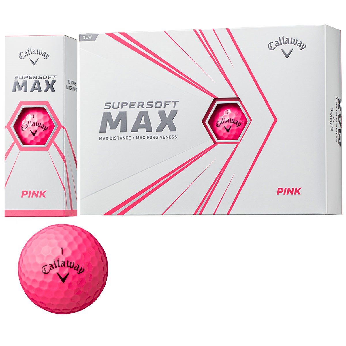 キャロウェイゴルフ SUPERSOFT SUPERSOFT MAX 21 ボール 1ダース(12個入り) ピンク