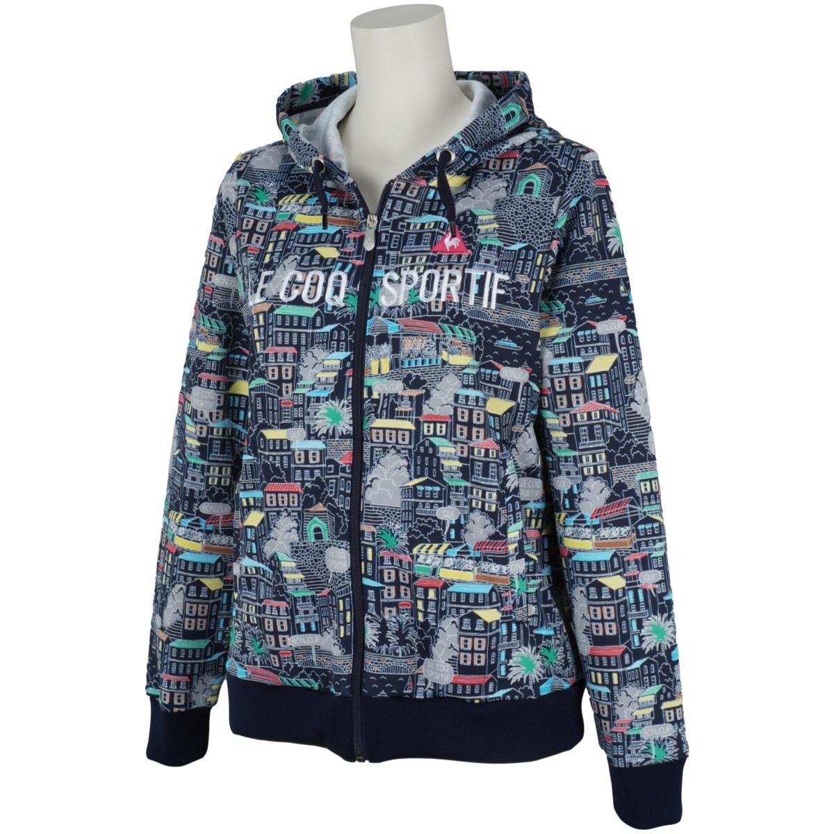 マルシェ柄 フルジップパーカー レディス ルコックゴルフ Le Coq Sportif Golf Qgwrjl51 通販 Gdoゴルフショップ