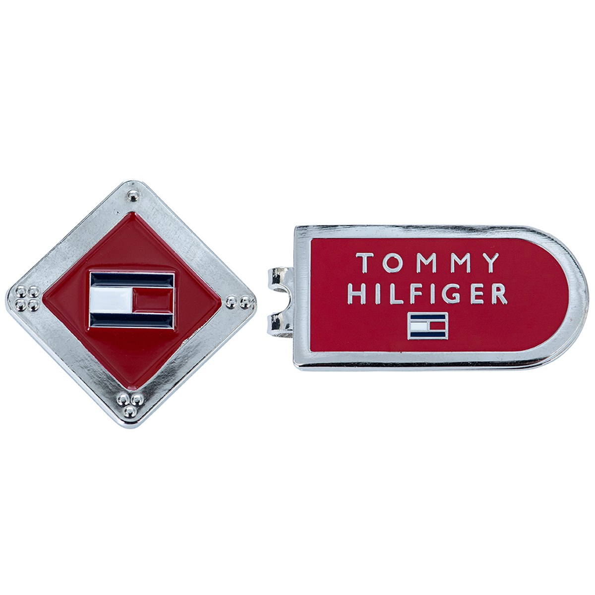 [定番モデル] トミー ヒルフィガー ゴルフ メタルマーカー レッド 40 メンズ