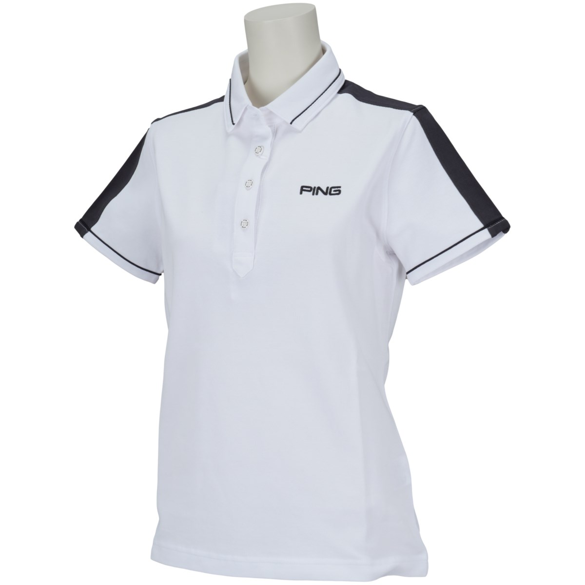 [アウトレット] [在庫限りのお買い得商品] ピン PING 半袖ポロシャツ ホワイト 030 レディース ゴルフウェア