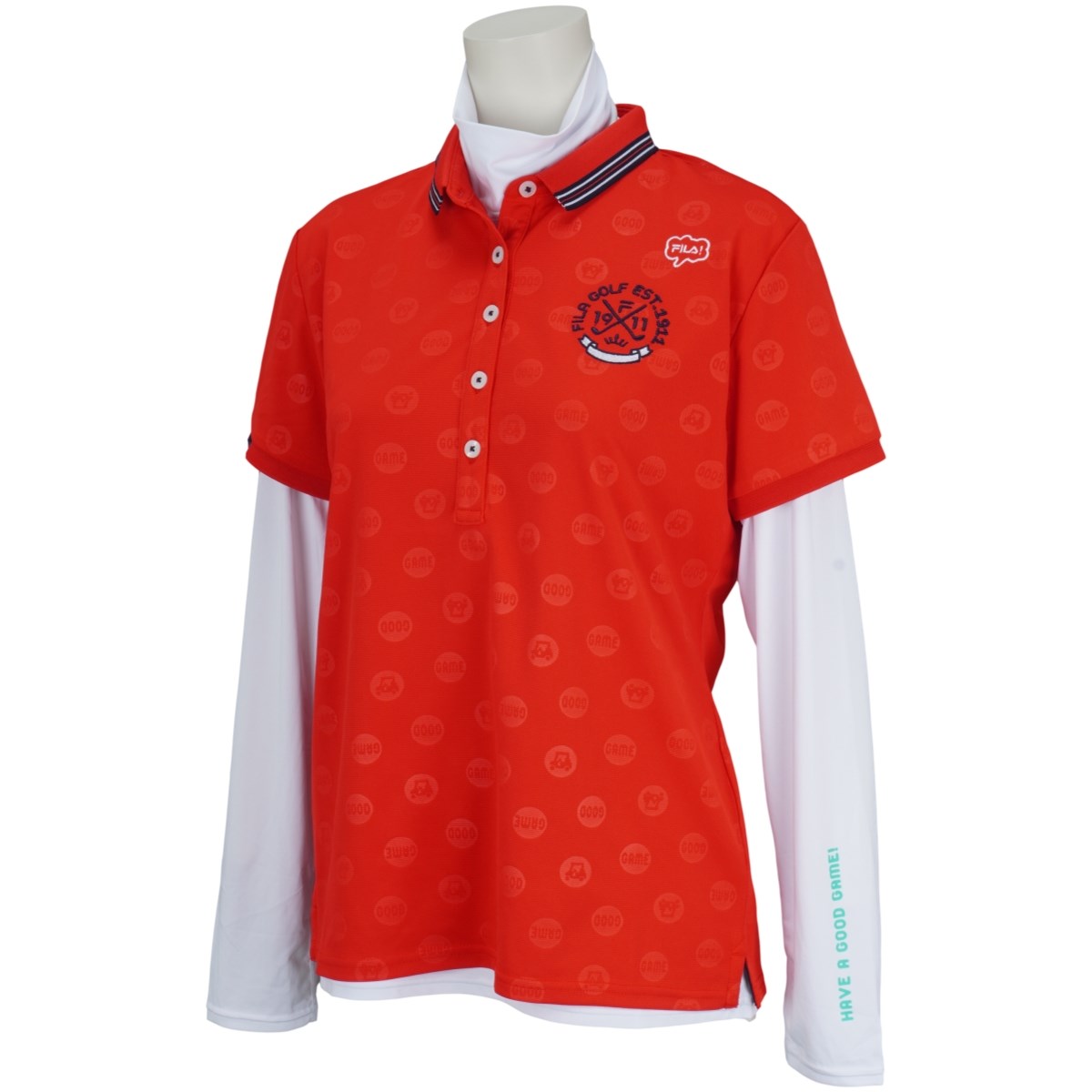 Dショッピング フィラ Fila 長袖インナーシャツ付き半袖ポロシャツ L レッド レディス カテゴリ ポロシャツ シャツの販売できる商品 Gdoゴルフショップ ドコモの通販サイト