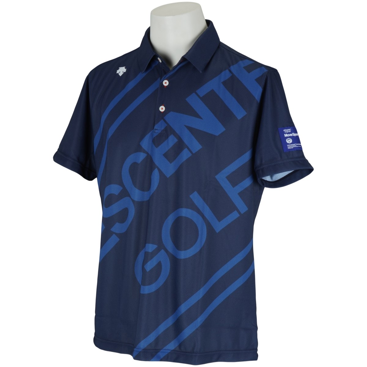 dショッピング |デサントゴルフ DESCENTE GOLF BLUE LABEL ECO ダイヤニットライジングロゴプリント半袖ポロシャツ