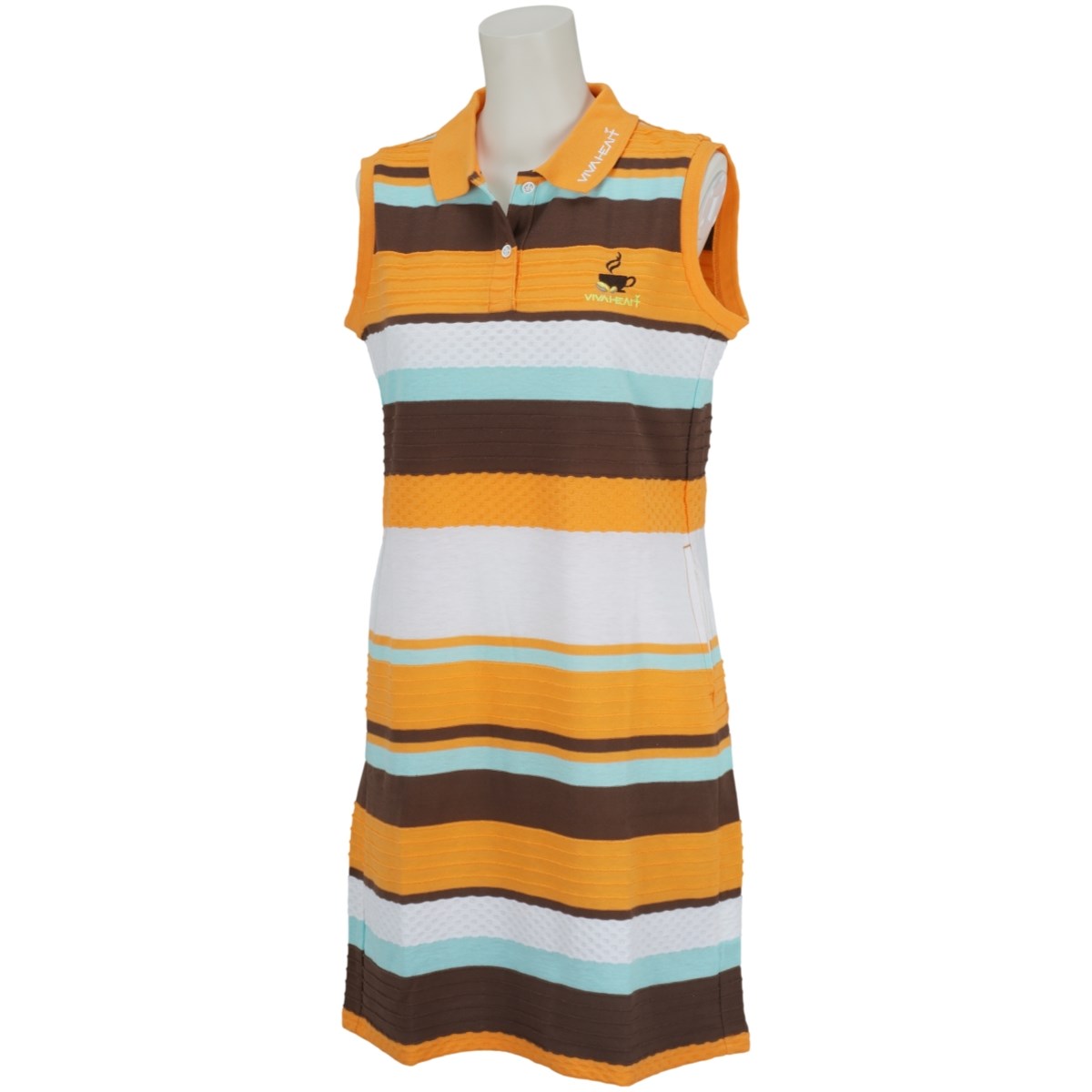 パネルボーダー ノースリーブワンピース レディス ビバハート Viva Heart 012 通販 Gdoゴルフショップ